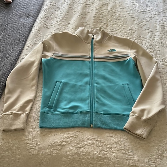 Gently Loved The North Face Aqua and Cream Zip-Up Jacket A5 Series - Picture 1 of 13